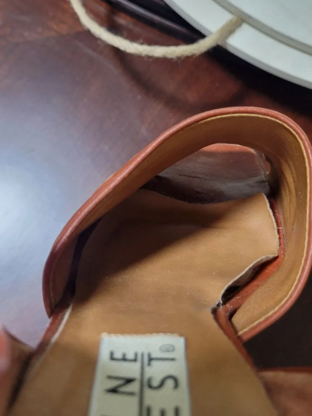 Nine West Brown Leather Cut-Out Pumps [Item #SP12]